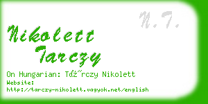 nikolett tarczy business card